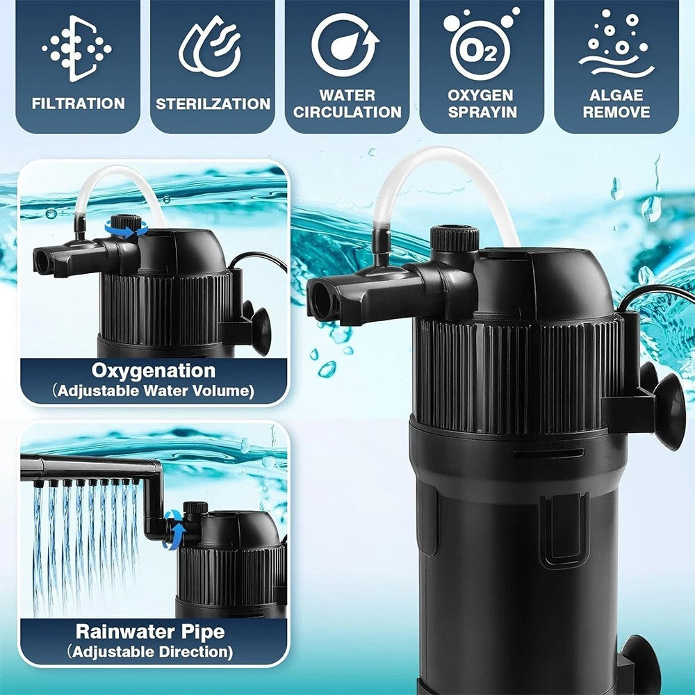 400L H Aquarium Fish Tank Internal Filter Submersible Filter All Pond Solutions