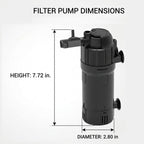 400L H Aquarium Fish Tank Internal Filter Submersible Filter All Pond Solutions