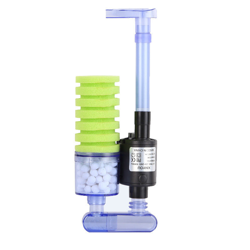 Aquarium Sponge Filter, Submersible Pump, Water Circulation Biochemical Filter