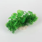 Artificial green plants on a white background