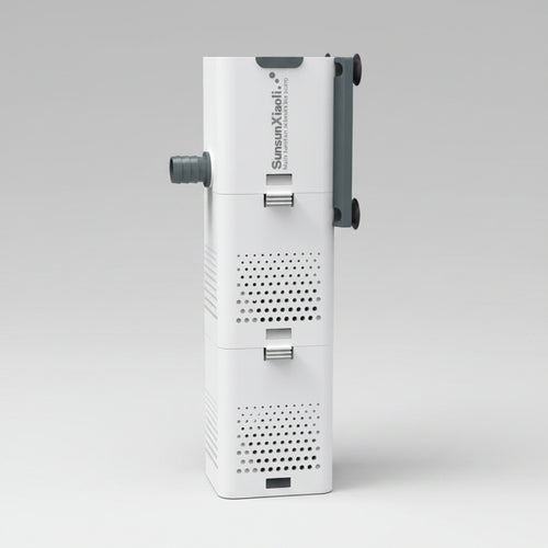 White electronic device with brand name on a white background