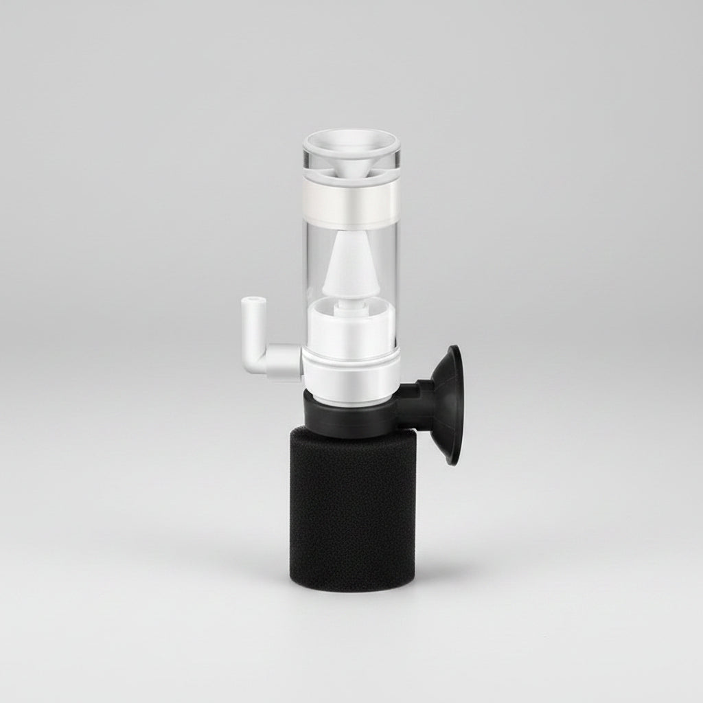 Mini water fairy device with oxygen tube in an aquarium setting