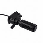 Black pump and hose on a white background