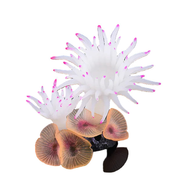 Decorative coral with pink tips on a dark background