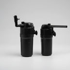 Water filter with two modes labeled 'Oxygen Aeration' and 'Rainfall' on a blue background.