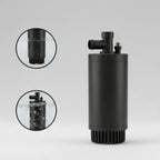 Versatile dual-function pump with filtration and aeration features on a water background